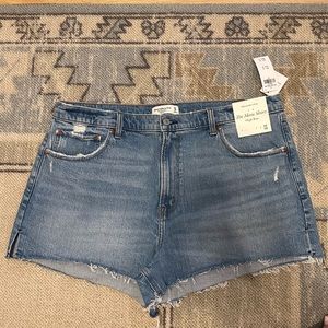 Abercrombie jean shorts- High Rise Mom Short, 34/18